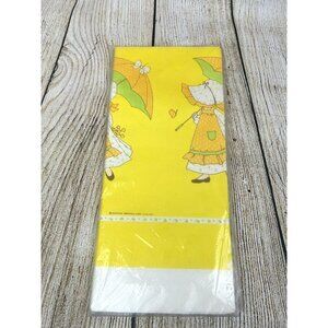 Vtg 70s Holly Hobbie American Greetings Paper Tablecloth Table Cover 54x96‎ NOS